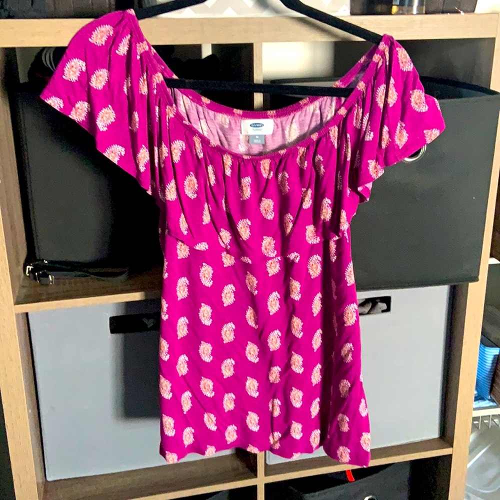 Old navy purple tank top with flowy sleeves